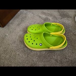 Green and Yellow Crocs